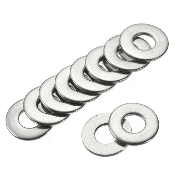 Uxcell 1/4 Inch 304 Stainless Steel Flat Washer for Screw Bolt 150Pcs