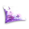 thumbnail image 3 of Purple Butterfly Flowers Square Throw Pillow Covers Couch Decorative Pillow Cases Outdoor Sofa Cushion Cover Modern Decor for Bed Living Room 20" x 20", 3 of 7