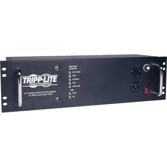 Tripp Lite 2400W 3U Rack Mount Power Conditioner, AVR, AC Surge Protection, 14 Outlets (LCR2400)