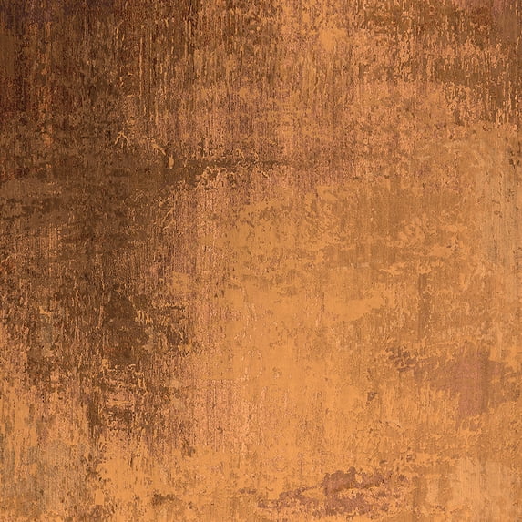 Ahgly Company Indoor Square Oriental Orange Industrial Area Rugs, 8' Square