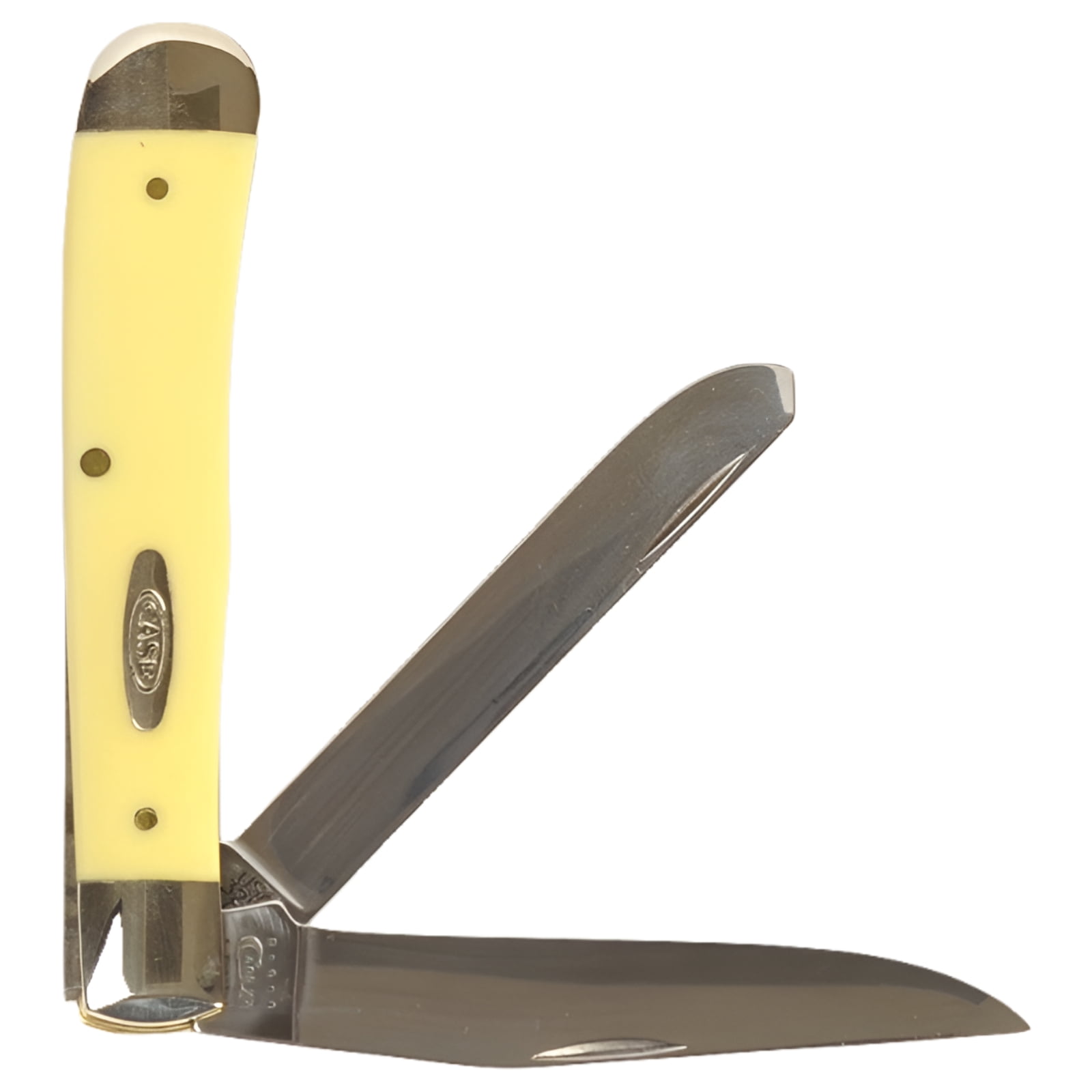 小物 NEW. DAMAGE DONE CHUMLEY'S YELLOW CLEAR Case Yellow Synthetic CS Trapper 00161 Pocket Knife with