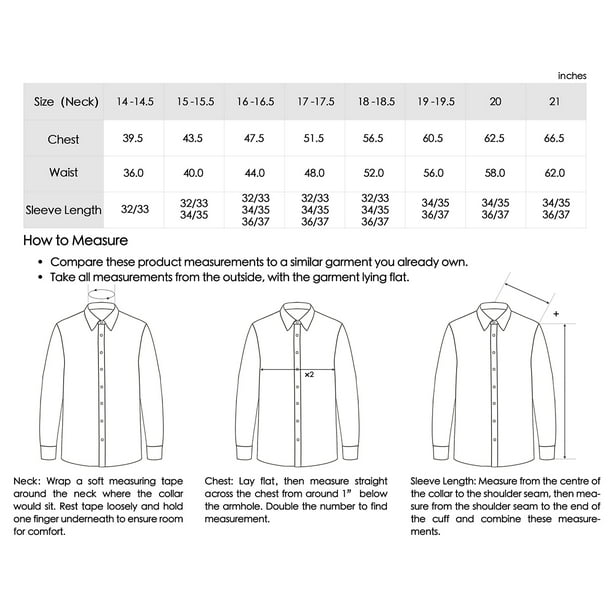 Big and tall dress shirt sizes 2025
