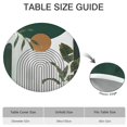 thumbnail image 6 of Green Boho Geometric and Plant Pattern (4) Round Fitted Tablecloth with Elastic Edge,Dining Table Cover Waterproof,Outdoor Round Tablecloth for Camping,Dining,Indoor and Outdoor, 6 of 7