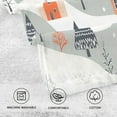 thumbnail image 5 of Yayeee 100% Cotton Hand Towels for Bathroom 16" x 28" Soft Absorbent Kitchen Towel, Cartoon Orange Houses, 5 of 7