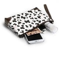 thumbnail image 6 of Leather Clutch 8 X 5. 5 In Wrist Strap And Hand Bag Easy To Carry Lightweight Waterproof And Durable Simple Cow-Print Pattern1_1, 6 of 6