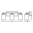 thumbnail image 3 of Afx Leov2209mb Leo 3 Light 22" Wide Vanity Light - Nickel, 3 of 6