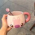 thumbnail image 1 of Taza de Disney Stitch con personalidad creativa, animación de ángel, taza de cerámica periférica kawaii, taza de café con tapa, regalo para pareja, 1 of 4