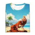 thumbnail image 4 of Donkey Kong Funny 3D Printed Graphic Tee, Lightweight T-Shirts for Boys Girls, Novelty Crew Neck Short Sleeve Tops for Kids, 4 of 8