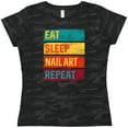 thumbnail image 3 of Inktastic Nail Tech Eat Sleep Nail Art Repeat Women's T-Shirt, 3 of 5