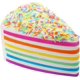thumbnail image 1 of Juguetes para apretar, pastel de crecimiento lento, juguetes antiestrés, Squishy Kawaii Rainbow JM, 1 of 5