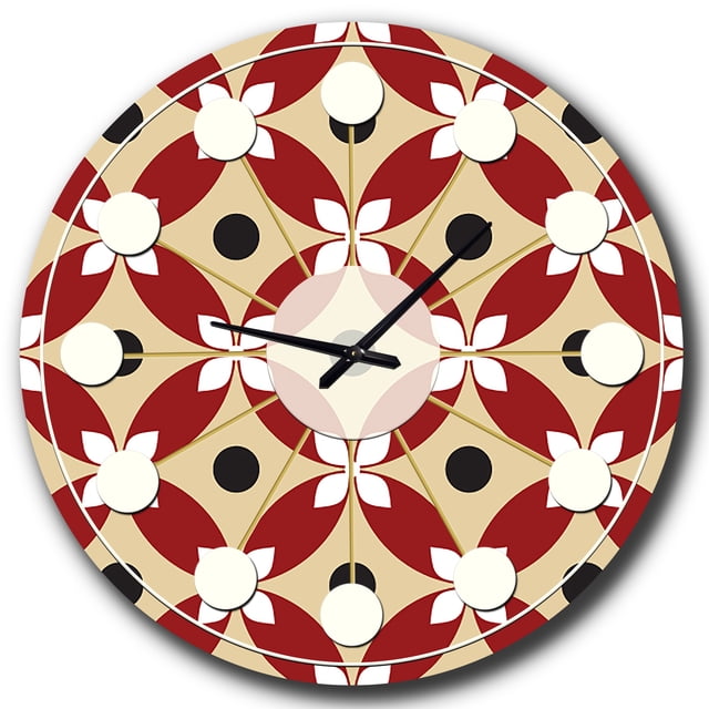 Designart'motif Rétro Design Abstrait XII Horloge Murale Moderne Mi-Siècle