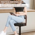 thumbnail image 4 of MOONMISS Swivel Bar Stools Set of 2, Wooden Kitchen Bar Chairs with Back, PU Leather Counter Height Barstools for Kitchen Island,, 4 of 6