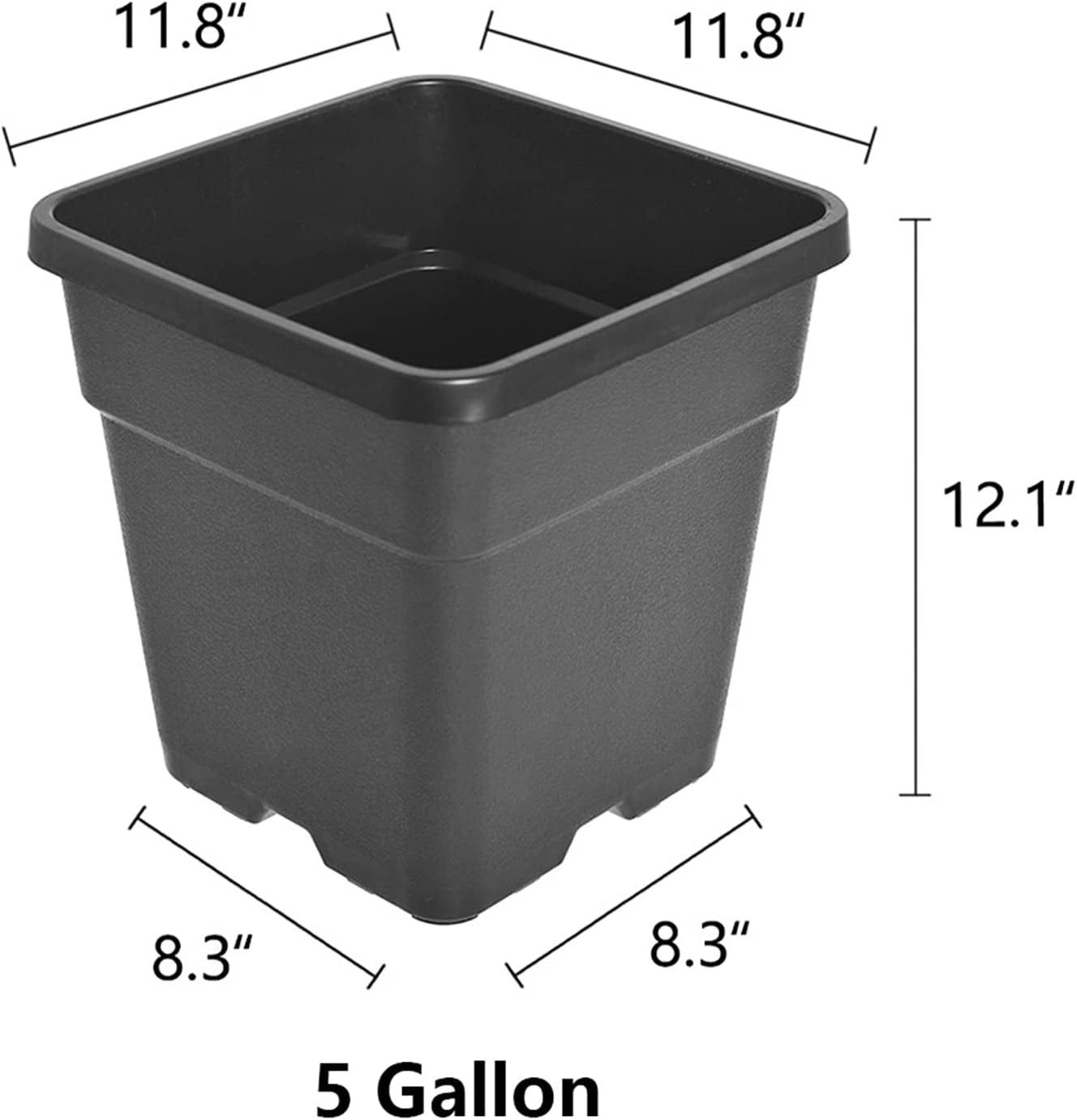 Plant Pots Planters for Outdoor Plants, 10 Packs Plastic Nursery Pots Flower Pots with Drainage Holes, Small Gardening Succulent Pot for Seed Starter, Strawberry, Sunflower, Herb Indoor Plant