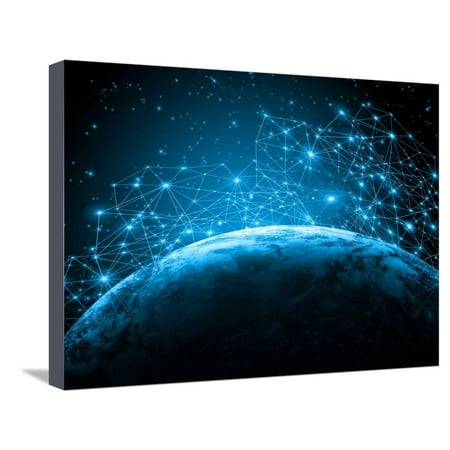Best Internet Concept of Global Business from Concepts Series.Elements of this Image Furnished by N Stretched Canvas Print Wall Art By (The Best Abstract Art)