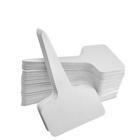 

100/200 PCS PVC T-type Plants Pot Insert Labels Reusable White Garden Plant Sorting Sign 10*6cm Waterproof Markers Plant 200pcs