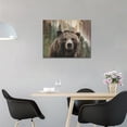 thumbnail image 3 of VELVET Farmhouse Bear Wall Art Rustic Forest Pictures Decor Woodland Wildlife Patg Canvas Prt Home Artwork For Livg Room Bathroom Bedroom Kitchen Office 24x16inch Framed, 3 of 6