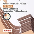 Medium Shipping Boxes 12"L x 12"W x 3"H, 50Pack Foldable Corrugated