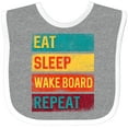 thumbnail image 3 of Inktastic Wakeboarding Eat Sleep Wakeboard Repeat Boys or Girls Baby Bib, 3 of 4