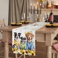 thumbnail image 2 of Table Runners 60 Inches Long Dress Scarves, Spring Dog Farmhouse Kitchen/Dining Table Runner, Small Coffee Tablerunners, Sunflower Daisy Botanical Vintage 13x60 Inch, 2 of 9