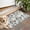 Multicolor Chevron Pattern, variant on Orange Boho Geometric and Plant Pattern Door Rugs,Washable Non Slip Door Mats Indoor,Decorative Door Mats,Entry Mat Indoor for Entrance,Bedroom,Kitchen,Bathroom,17"x30"