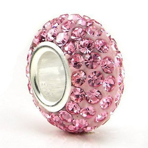 Swaroski Light Pink Crystal Ball Bead European Bead