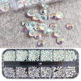 thumbnail image 3 of UDIYO 1Box 18g Nail Decor Shining Rhinestone Design 12 Grids 3D Nail Embellishment Sequins for Women, 3 of 7