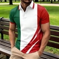 thumbnail image 2 of CONROSES Italian Day Mens Short Sleeve Polo Shirts Graphic Collared Polo Shirt for Men Casual Golf Shirts, 2 of 4