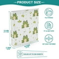 thumbnail image 5 of Cartoon Frog Pattern 3 Ring Hardcover Binders 1.5in Round Rings for Letter-Size Folder Paper Organizer Pockets for Office Student Recipe, 5 of 9
