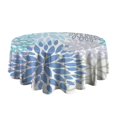 thumbnail image 5 of Round Waterproof Tablecloth 60×60 Inch, Dahlia Floral Reusable Indoor/Outdoor Durable Table Cover for Party Kitchen Dinner Room Decor, 5 of 6