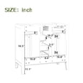 thumbnail image 6 of 36-inch bathroom vanity cabinet base, solid wood frame, two cabinets with five drawers, sink not included-Gray, 6 of 9