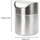 thumbnail image 2 of Mini cubo de basura ZHCH acero inoxidable con tapa abatible plateado, 2 of 5