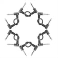 thumbnail image 3 of 6 Packs 18cm Guitar Effect Pedal Round Patch Cables Instrument Guitar Pedal Cable Connectors Patch Cable Black, 3 of 8