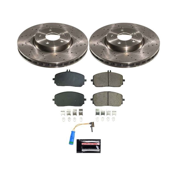 Front Brake Pad and Rotor Kit - Compatible with 2020 - 2024 Mercedes-Benz GLB250 2021 2022 2023
