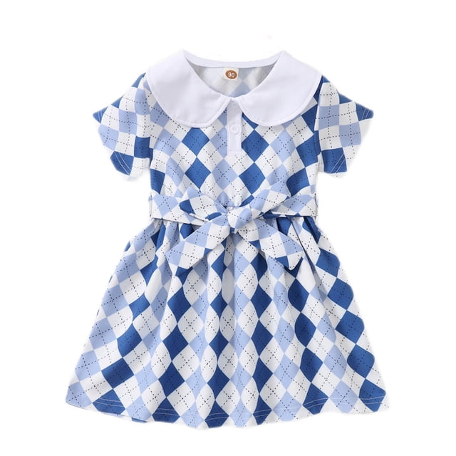 5T Little Girl Clothes 6 Years Little Girls Summer Dress Short Sleeve