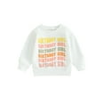 thumbnail image 1 of Faithtur Sweat-Shirts d'Anniversaire Garçon Lettre Imprimé Manches Longues Col Rond Tops Vêtements Bébé, 1 of 9