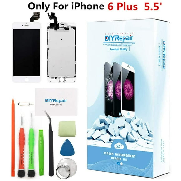 Premium Screen Replacement for iPhone 6 Plus 5.5'- LCD Complete Display Touch Digitizer Assembly With Earpiece, Front
