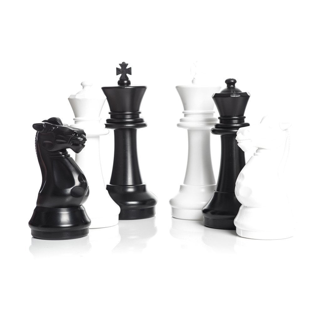 Full Complete Set Plastic Chess Pieces Plastic Sheet Board King 9.5 cm 