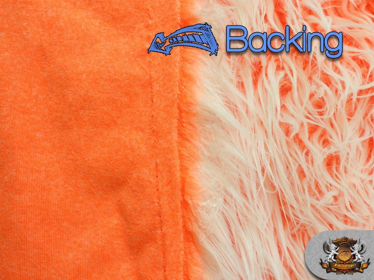 Faux Fur Long Pile ULTRA MONGOLIAN 2 TONE CARROT Fabric / 64" W / Sold by the yard