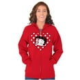 thumbnail image 4 of Betty Boop Wink and a Kiss Polka Dots Zip Hoodie Sweatshirt Women Brisco Brands M, 4 of 6