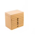 thumbnail image 1 of Bey-Berk International BB589TAN Tan Leather Jewelry Chest Box, 1 of 1