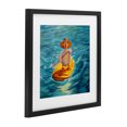 thumbnail image 2 of Stupell Industries Eclectic The Paddler Duck with Straw Hat Black Framed Print Under Glass, 13 x 13, by Lucia Heffernan, 2 of 8