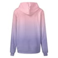 thumbnail image 4 of Tdoqot Womens Hoodies- Pocket Long Sleeve Crewneck Casual Fall Pullover Loose Fit Gradient Activewear for Women Pink Size L, 4 of 5