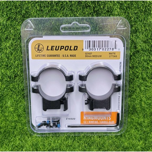 Leupold RM Scope Ringmounts CZ 527 30mm Medium Matte