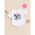 thumbnail image 5 of Suagox Baby 4th of July Romper Short Sleeve Round Neck Eagle/Cow Print Bodysuit Infant Summer Playsuit for 0-18 Months Baby, 5 of 10