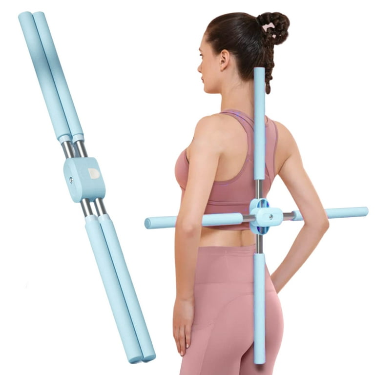 Yannee Yoga Bar Stretching Tool Posture Correction Bar Home Fitness  Equipment Blue 