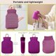 thumbnail image 2 of Bolsa de agua caliente de silicona para niños, adecuada para aliviar el dolor, calambres, espalda, cuello, pies (morado), 2 of 5