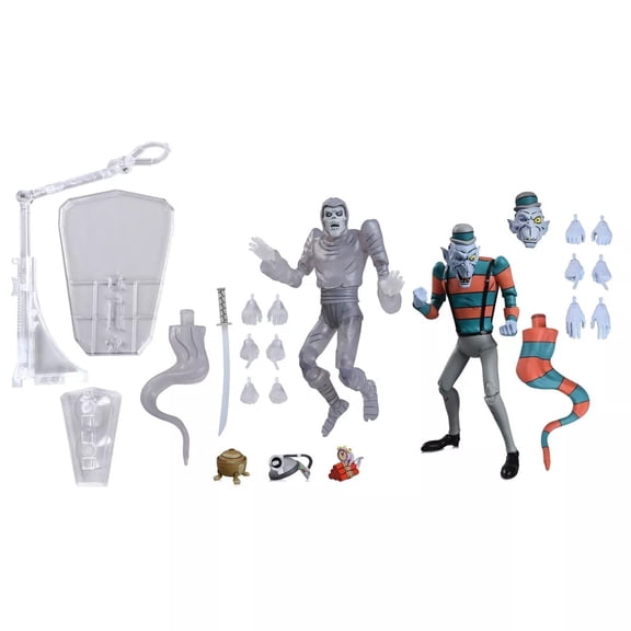 NECA TMNT Creepy Eddie & Shibano Sama Cartoon 2-Pack Action Figure Set Nickelodeon