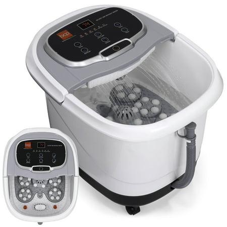 Best Choice Products Portable Heated Foot Bath Spa with Shiatsu Auto Massage Rollers, Taiji Massage, Acupuncture Points, Temp Control, Timer, LED Screen, Drain Filter, Shower Function, (Best Position For Prostate Massage)
