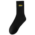 thumbnail image 2 of Long Socks for Women Men Embroidered Odor-Free Sweat-Wicking Thicker Mid-Calf Sports Socks Circulation Crew Socks Black One Size, 2 of 2