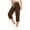 Brown, variant on Jaunzuar Capris Pants for Women Elastic Waist Drawstring Cotton Linen Pants Casual Hiking Cargo Pants with Pockets L